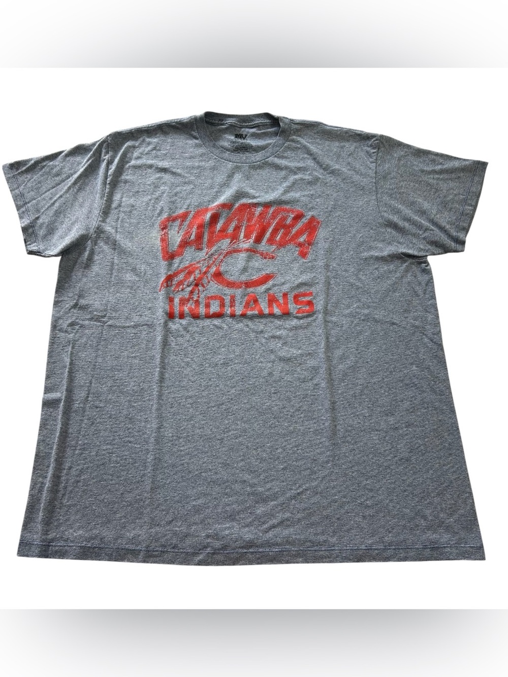 MV Sport Catawba College Indians Men’s Vintage Style T-Shirt Blue Red size 2XL